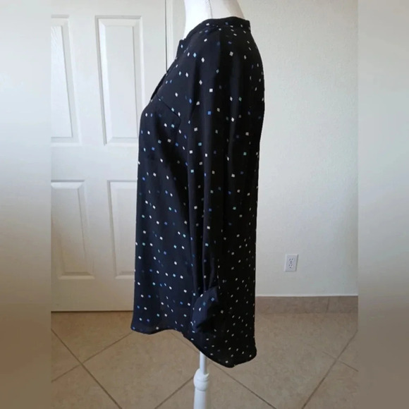 Worthington‎ Womens Tunic Black Roll Tab Sleeve Medium - Picture 5 of 16